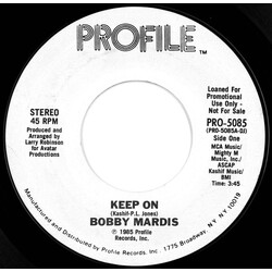 Bobby Mardis Keep On USED VINYL 7INCH 45 RPM PROMO STYRENE