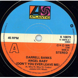 Darrell Banks Angel Baby (Don't You Ever Leave Me) USED VINYL 7INCH 45 RPM REISSUE SINGLE