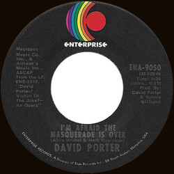 David Porter I'm Afraid The Masquerade Is Over / Hang On Sloopy USED VINYL 7INCH 45 RPM