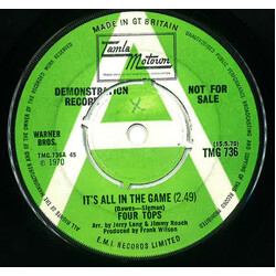 Four Tops It's All In The Game USED VINYL 7INCH 45 RPM SINGLE PROMO