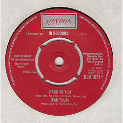 Jean Plum Look At The Boy USED VINYL 7INCH SINGLE PROMO