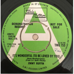 Jimmy Ruffin It's Wonderful (to Be Loved By You) / Maria You Were The Only One USED VINYL 7INCH 45 RPM SINGLE PROMO MONO