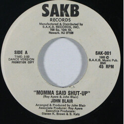 John Blair / The World Of Mazehe Momma Said Shut-Up USED VINYL 7INCH 45 RPM PROMO