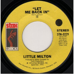 Little Milton Let Me Back In USED VINYL 7INCH 45 RPM