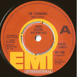 Rufus Lumley I'm Standing USED VINYL 7INCH 45 RPM SINGLE PROMO REISSUE