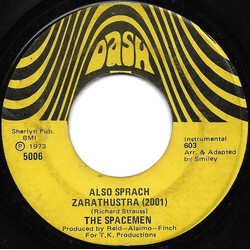 The Spacemen (8) Also Sprach Zarathustra (2001) / Bobn' Ethyl USED VINYL 7INCH 45 RPM SINGLE