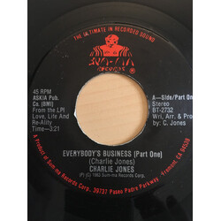Charlie Jones (5) Everybody's Business Pt1 USED VINYL 7INCH 45 RPM SINGLE