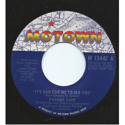 Yvonne Fair You Can't Judge A Book By It's Cover / It's Bad For Me To See You USED VINYL 7INCH