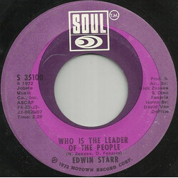 Edwin Starr Who Is The Leader Of The People / Don't Tell Me I'm Crazy USED VINYL 7INCH SINGLE 45 RPM