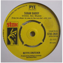 Bettye Crutcher Sugar Daddy USED VINYL 7INCH 45 RPM SINGLE