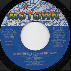 David Ruffin Everything's Coming Up Love / No Matter Where USED VINYL 7INCH 45 RPM SINGLE STYRENE