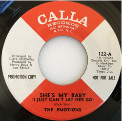 The Emotions (5) She's My Baby (I Just Can't Let Her Go) USED VINYL 7INCH 45 RPM PROMO
