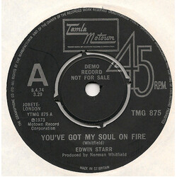 Edwin Starr You've Got My Soul On Fire USED VINYL 7INCH 45 RPM PROMO