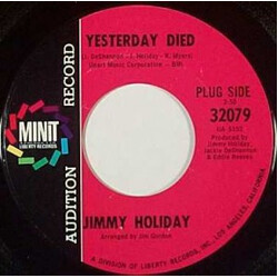 Jimmy Holiday Yesterday Died / Would You Like To Love Me USED VINYL 7INCH SINGLE PROMO