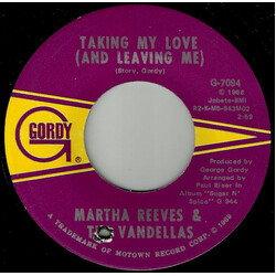 Martha Reeves & The Vandellas Taking My Love (And Leaving Me) USED VINYL 7INCH SINGLE 45 RPM