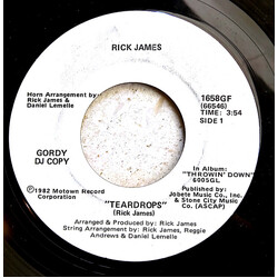 Rick James ''Teardrops'' USED VINYL 7INCH 45 RPM PROMO