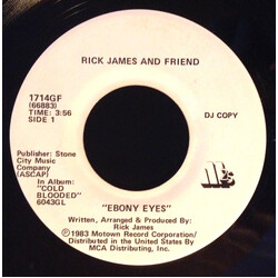Rick James / Smokey Robinson Ebony Eyes USED VINYL 7INCH 45 RPM SINGLE PROMO