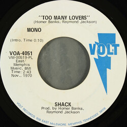 Shack (2) Too Many Lovers USED VINYL 7INCH 45 RPM SINGLE PROMO STEREO MONO