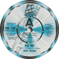 Mary Wilson Red Hot USED VINYL 7INCH SINGLE 45 RPM PROMO