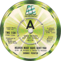 Bonnie Pointer Heaven Must Have Sent You USED VINYL 7INCH 45 RPM SINGLE PROMO