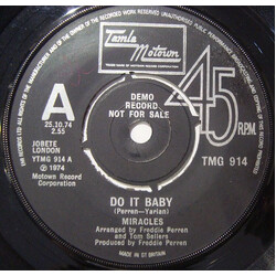 The Miracles Do It Baby USED VINYL 7INCH 45 RPM SINGLE PROMO REPRESS