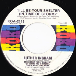 Luther Ingram I'll Be Your Shelter (In Time Of Storm) USED VINYL 7INCH 45 RPM