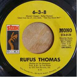 Rufus Thomas 6-3-8 / Love Trap USED VINYL 7INCH 45 RPM STEREO MONO