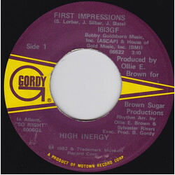 High Inergy First Impressions USED VINYL 7INCH 45 RPM