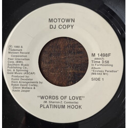 Platinum Hook Words Of Love USED VINYL 7INCH 45 RPM PROMO