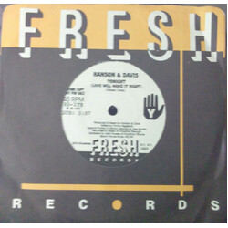 Hanson & Davis Tonight (Love Will Make It Right) USED VINYL 7INCH 45 RPM SINGLE PROMO