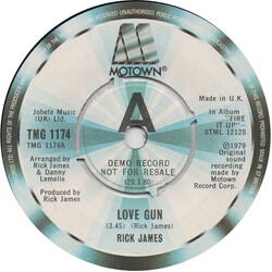 Rick James Love Gun / Stormy Love USED VINYL 7INCH 45 RPM SINGLE PROMO