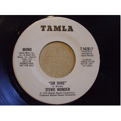 Stevie Wonder Sir Duke USED VINYL 7INCH SINGLE 45 RPM PROMO