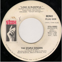 The Staple Singers Love Is Plentiful USED VINYL 7INCH 45 RPM PROMO