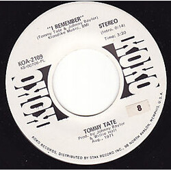 Tommy Tate I Remember USED VINYL 7INCH PROMO