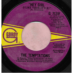 The Temptations Hey Girl (I Like Your Style) / Ma USED VINYL 7INCH 45 RPM SINGLE STYRENE