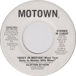 Clifton Dyson Body In Motion USED VINYL 7INCH 45 RPM SINGLE PROMO STEREO