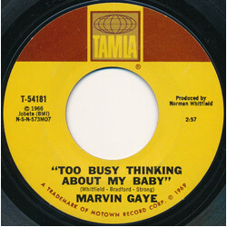 Marvin Gaye Too Busy Thinking About My Baby USED VINYL 7INCH 45 RPM SINGLE STYRENE