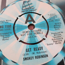 Smokey Robinson Get Ready USED VINYL 7INCH 45 RPM PROMO