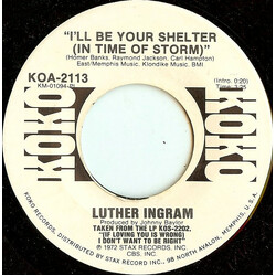 Luther Ingram I'll Be Your Shelter (In Time Of Storm) USED VINYL 7INCH 45 RPM PROMO