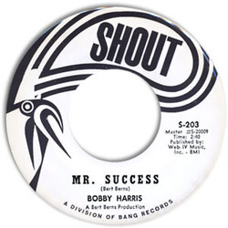 Bobby Harris (3) Sticky, Sticky / Mr. Success USED VINYL 7INCH 45 RPM PROMO