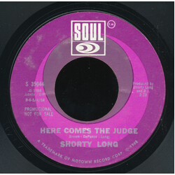 Shorty Long (2) Here Comes The Judge USED VINYL 7INCH 45 RPM SINGLE PROMO STYRENE