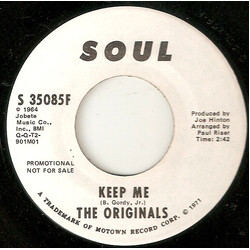 The Originals Keep Me USED VINYL 7INCH 45 RPM SINGLE PROMO