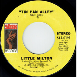 Little Milton Tin Pan Alley / Sweet Woman Of Mine USED VINYL 7INCH 45 RPM STYRENE STEREO