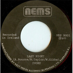 Ivory (3) Last Night USED VINYL 7INCH SINGLE 45 RPM