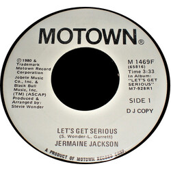 Jermaine Jackson Let's Get Serious USED VINYL 7INCH 45 RPM SINGLE PROMO