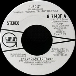 Undisputed Truth (2) UFO's USED VINYL 7INCH 45 RPM PROMO STEREO MONO
