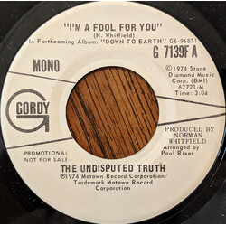 Undisputed Truth (2) I'm A Fool For You USED VINYL 7INCH PROMO
