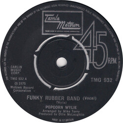 Richard "Popcorn" Wylie Funky Rubber Band (Vocal) / (Instrumental) USED VINYL 7INCH SINGLE 45 RPM