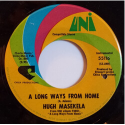 Hugh Masekela A Long Ways From Home USED VINYL 7INCH 45 RPM SINGLE
