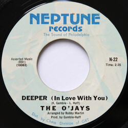 The O'Jays Deeper (In Love With You) / I've Got The Groove USED VINYL 7INCH 45 RPM SINGLE STYRENE